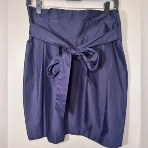 Prill, 12, pleated paper‎ bag waist w/ fabric tie, notch, cutout, zip with seams